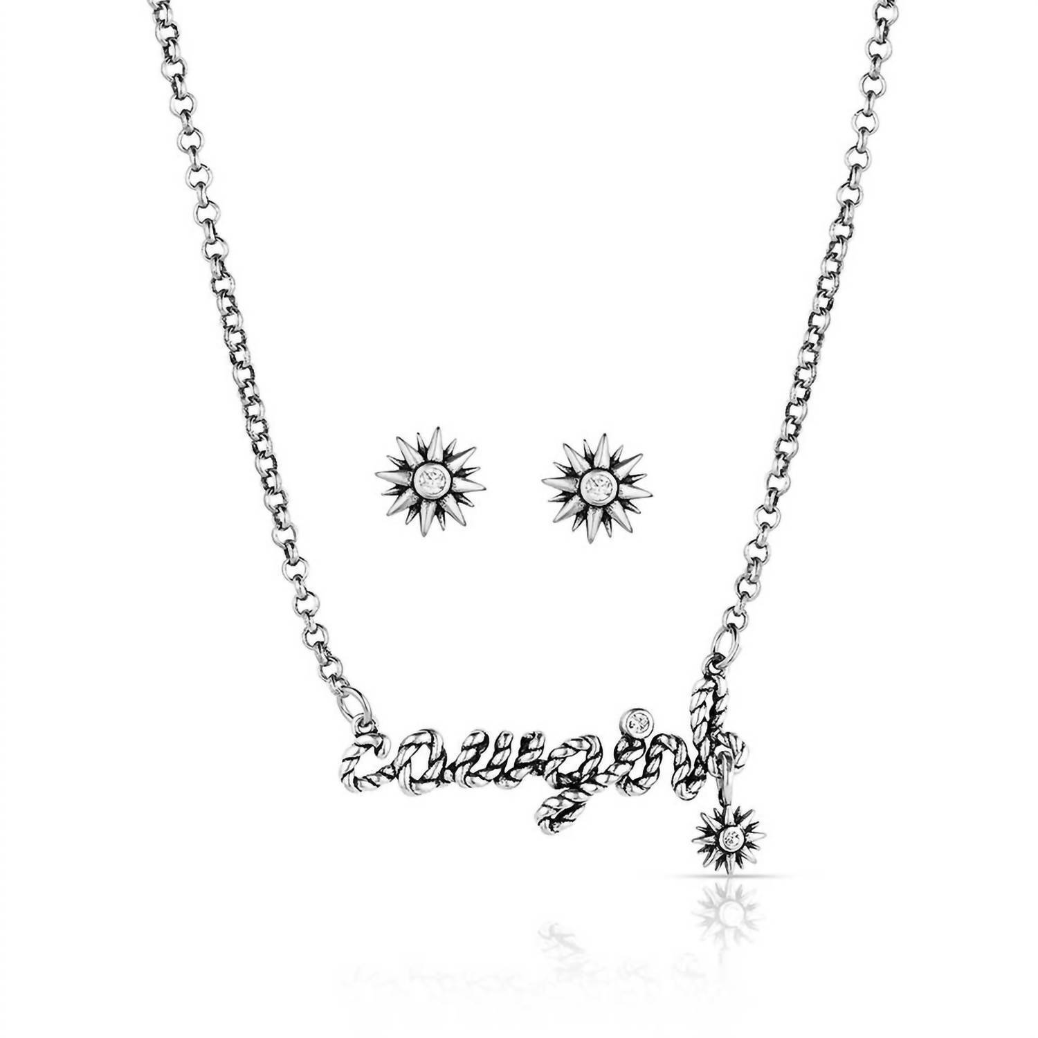 New Montana Silversmiths Women's Cowgirls Jewelry Set In Silver
